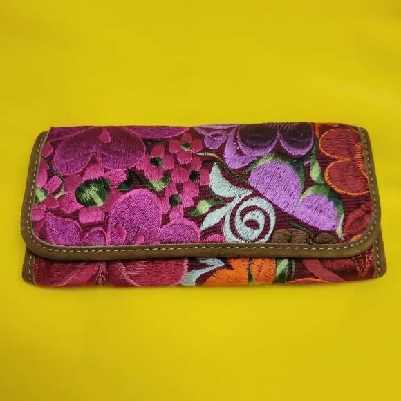 Embroidered Floral Wallet - Picture 2 of 10